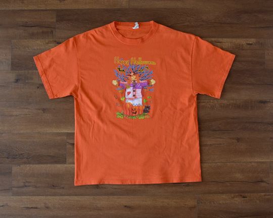 Discover 90s scarecrow happy halloween t-shirt size xl