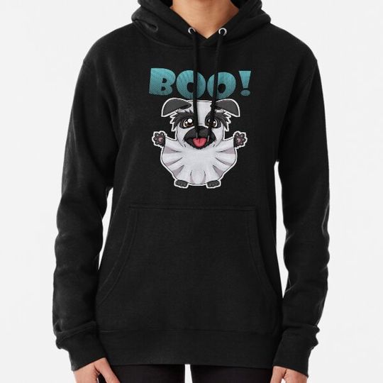 Discover Boo Ghost Pug Puppy | Halloween Puppy | Black Hoodies