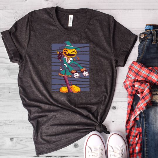 Discover Halloween Scarecrow Pumpkin T-Shirt