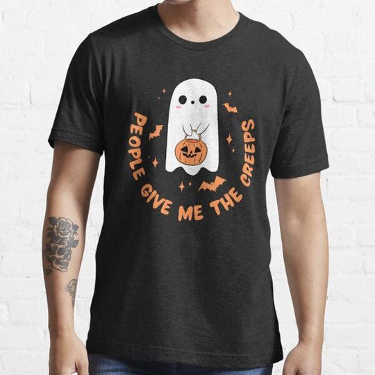 Discover People give me the creeps a funny and cute halloween ghost T-shirts