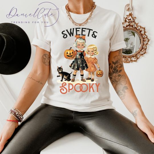 Discover Sweet Sorta Spooky Shirt, Flower Pumpkin Shirt, Halloween PumpkinTee, Horror Shirt, Halloween Party Gift, Sarcasm Tee, Spooky Season T Shirt