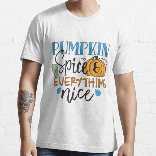 Discover Pumpkin Spice and Everything Nice  Watercolor Design - Trendy Pumpkin Fall Design for Fall Lovers & Thanksgiving T-shirts