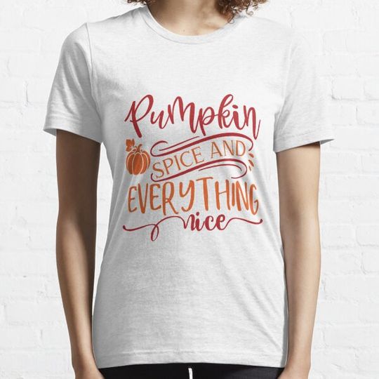 Discover Pumpkin Spice and Everything Nice Watercolor Design - Trendy Pumpkin Fall Design for Fall Lovers & Thanksgiving T-shirts