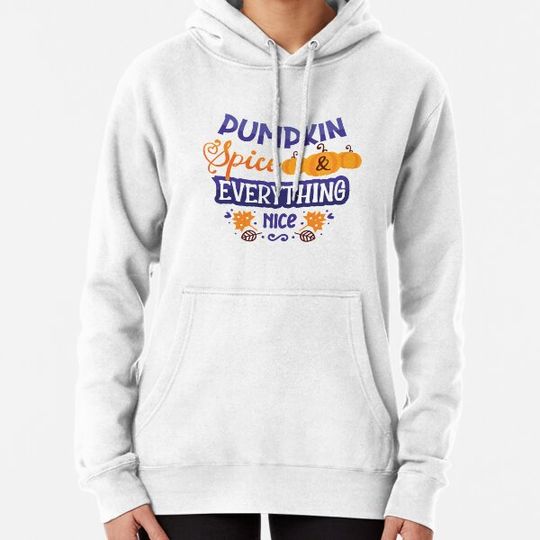 Discover Pumpkin Spice and Everything Nice Watercolor Design - Trendy Pumpkin Fall Design for Fall Lovers & Thanksgiving Hoodies