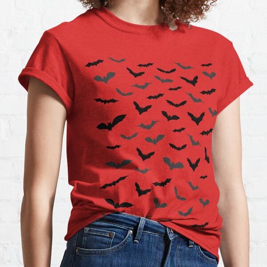 Discover halloween bats pattern spooky halloween bats T-shirts
