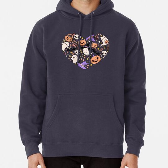 Discover Cute halloween heart shape Hoodies