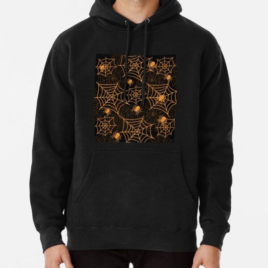 Discover Halloween Spider Pattern Hoodie: Festive Design