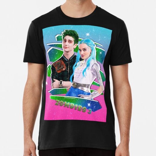 Discover Zombies 3 - Milo and Meg - Zed and Addison - Galaxy Love Glitter T-shirts