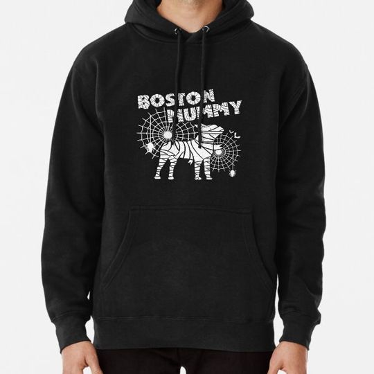 Discover Boston Terrier Mummy Dog Lover Halloween Hoodies