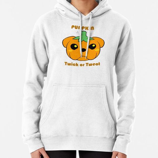Discover Puppkin Pug Trick or Treat  | White Hoodies