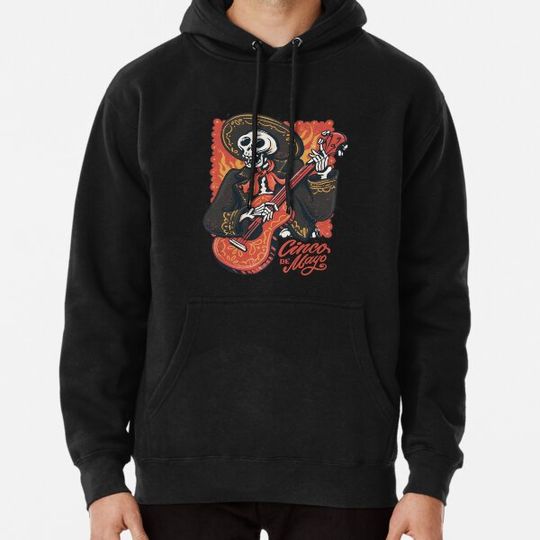 Discover Skeleton with cinco de mayo Hoodies