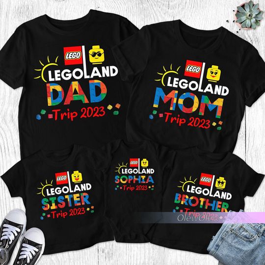 Discover Custom Building Blocks Family Trip Shirts
