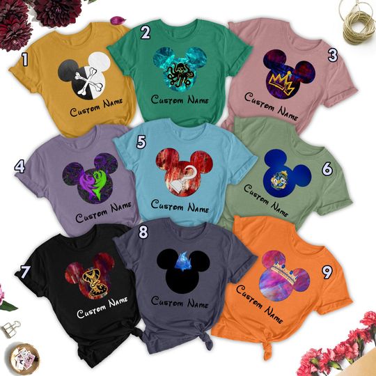 Discover Personalized Mouse Head Matching Shirts, Horror Movie Cosplay Tee, Halloween Costume For Family Group T-Shirt, Friends Group Team Gift