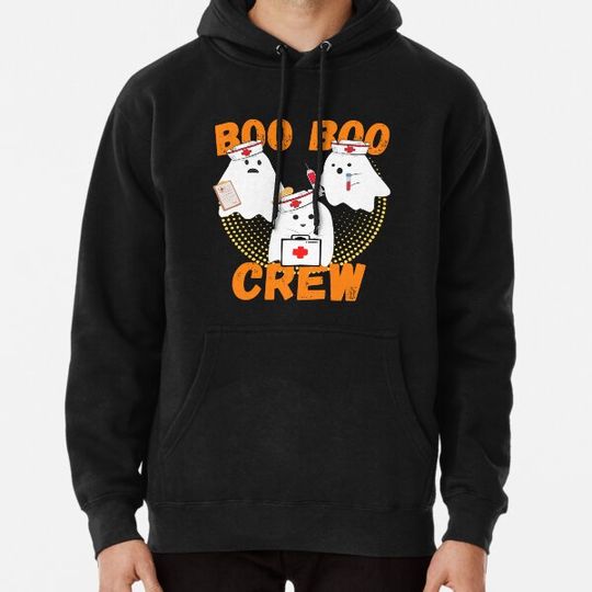 Discover Funny halloween nurse crew, boo boo crew Hoodies