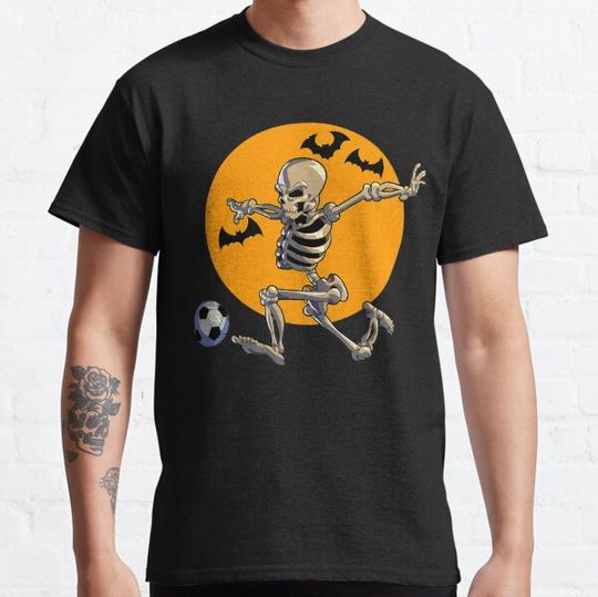 Discover Soccer Skeleton Halloween Men Boys Soccer Player Halloween T-shirts