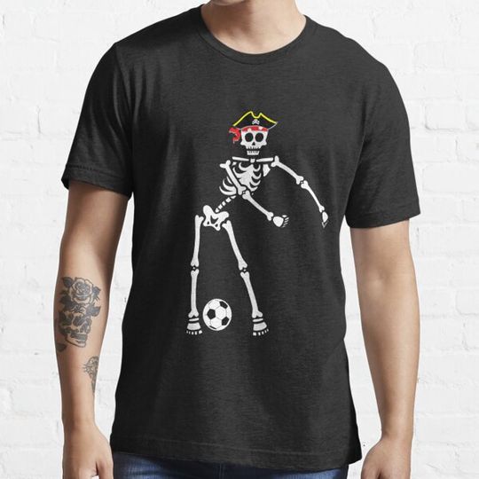 Discover Pirate Skeleton Soccer Halloween T-shirts