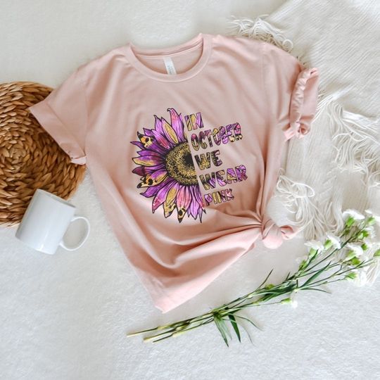 Discover Pink Sunflower Cancer Awareness Relaxed T-Shirt
