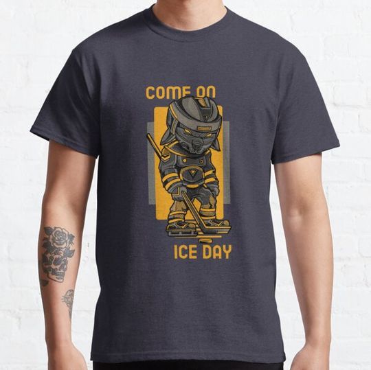 Discover Ice Day Hockey Evil Dude Halloween Shirt T-shirts
