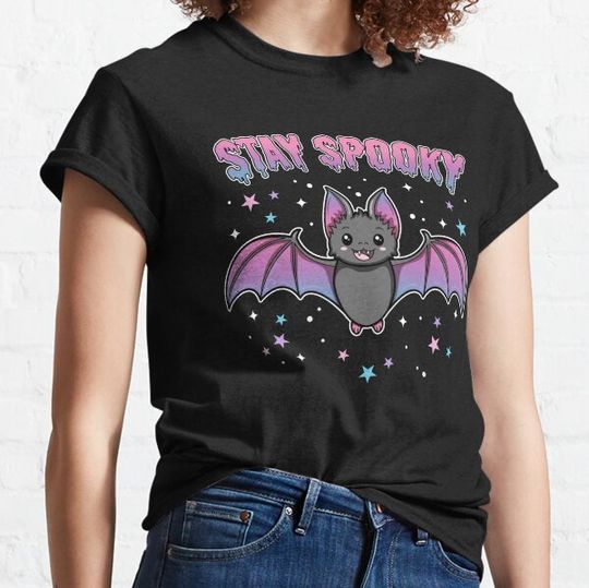 Discover Stay Spooky Funny Halloween Pastel Bat T-shirts
