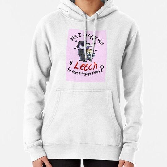 Discover Cute Plague Doc with Leech Jar Hoodies