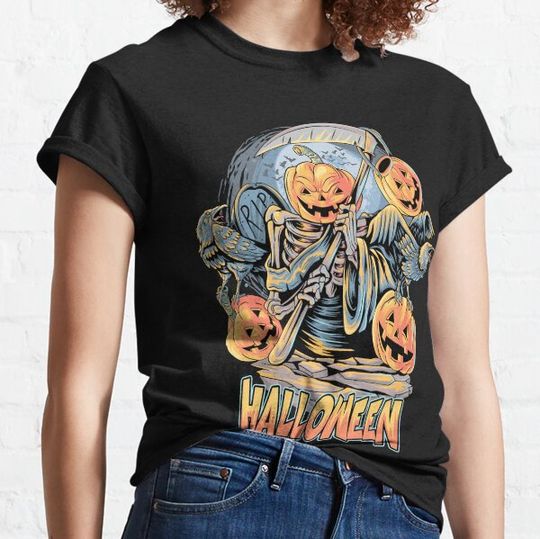 Discover Death and his scythe on halloween T-shirts