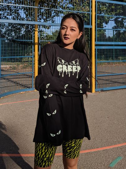 Discover Creep Long Sleeve  Glow In The Dark Halloween T-shirt