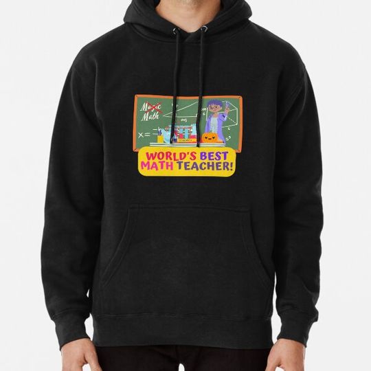 Discover World's Best Math Teacher, Male Math Teacher Halloween Design Hoodies