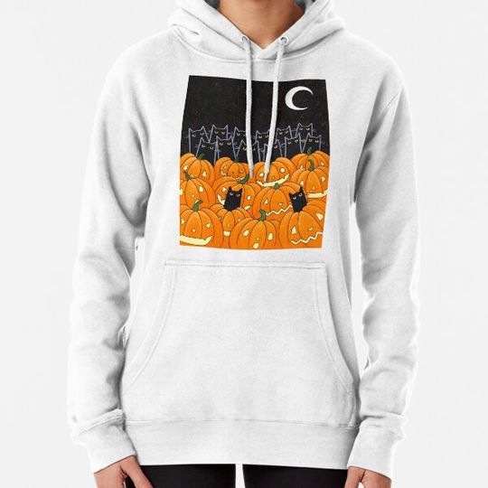 Discover Black Cats and Jack-o-Lanterns Hoodies