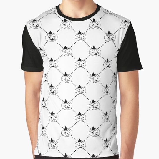 Discover halloween pumpkin jack pattern black T-shirts