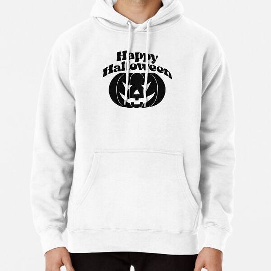 Discover Jack-O'-Lantern Happy Halloween Black Hoodies