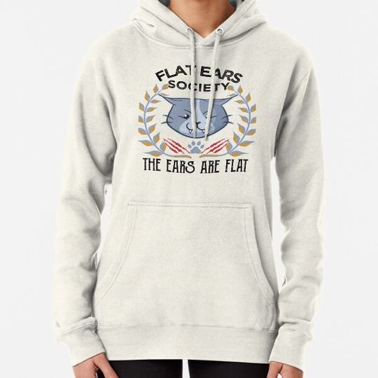 Discover The Flat Ear Society Angry Cat Funny Meme Hoodies