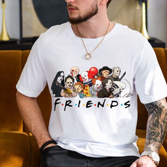 Discover Halloween Horror Character Friends Tshirt, Halloweentown University Sweatshirt, Horror Movies Shirt Vintage, Halloween TShirt 