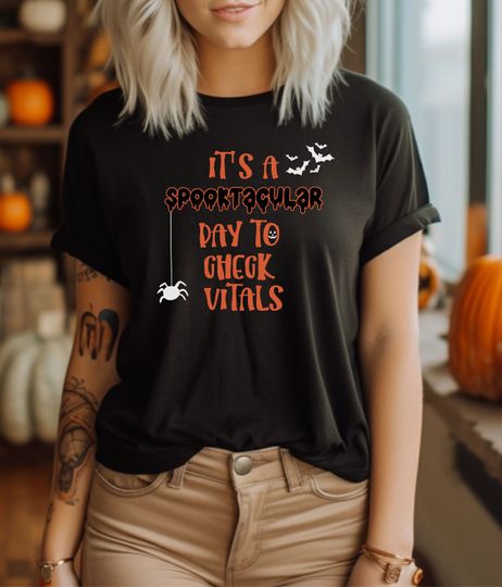 Discover Spooktacular Shirt, Halloween Shirt, Profession Shirt, Nurse Shirt, Spooky Shirt, Fall Shirt