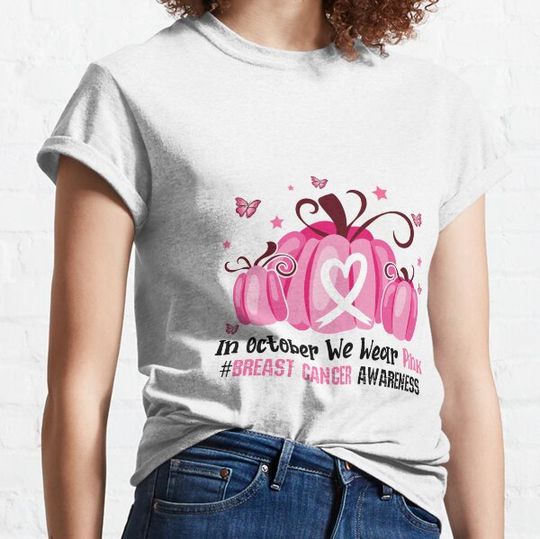 Discover in october we wear pink breast cancer halloween T-shirts