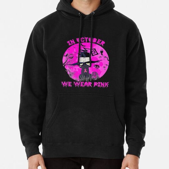 Discover Cat In October We Wear Pink Funny Halloween Gifts Hoodies