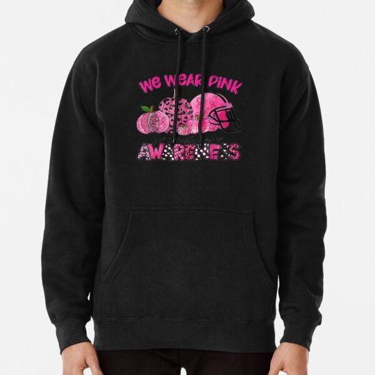 Discover We Wear Pink Breast Cancer Awareness Rugby Helmet Pumpkin Hoodies