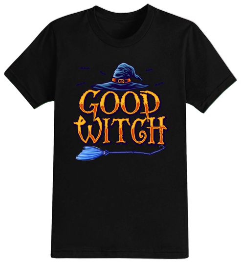 Discover Good Witch Halloween T-Shirt For Men, Women & Kids 100% Cotton Black Shirt, Funny Scary T-Shirts