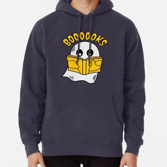 Discover Cute Ghost Book Reading Teacher School Funny Halloween Hoodies