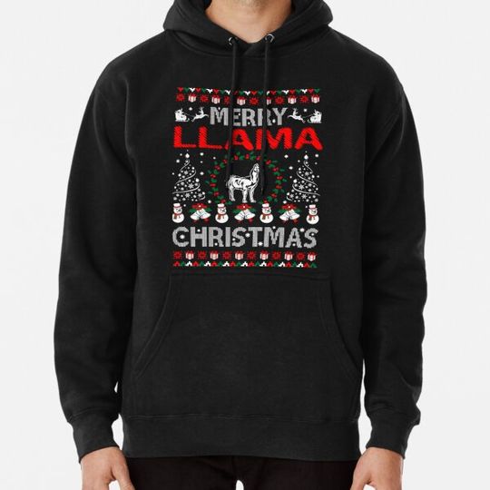 Discover All I Want For Christmas Llama Ugly T-Shirts Hoodies