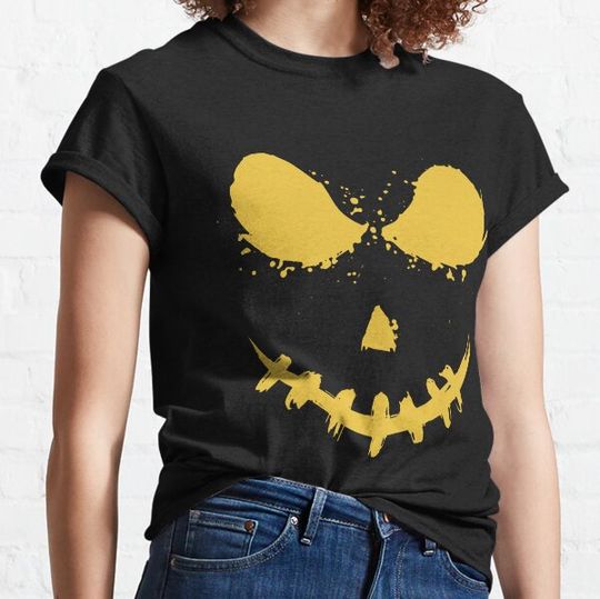 Discover Halloween Pumpkin Face Jack O Lantern Fun Halloween Costume T-shirts