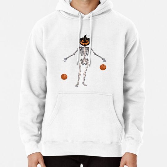 Discover Basketball skeleton halloween Hoodies