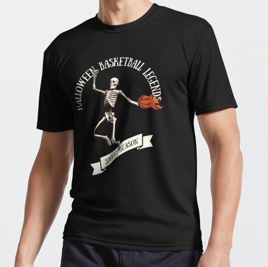 Discover halloween basketball legends, skeleton basketball, skull T-shirts