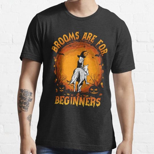 Discover Broom Are Fore Beginner Funny Halloween Horse Witches T-shirts