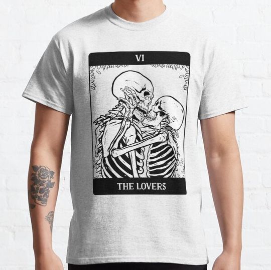Discover THE LOVERS CARD SKULL SKELETON HALLOWEEN T-shirts