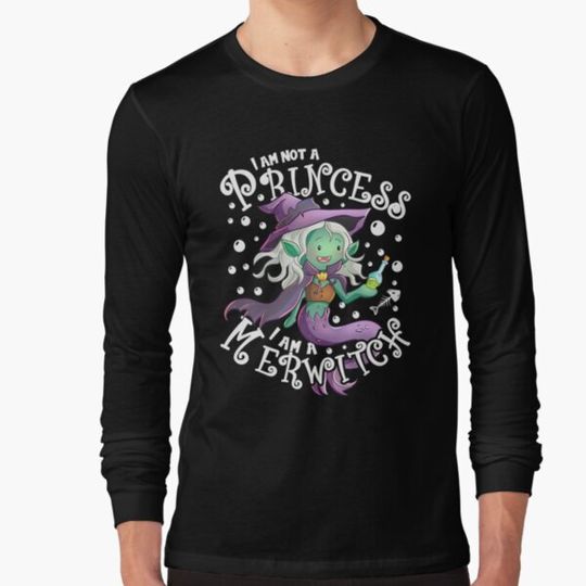 Discover Merwitch not a princess I Mermaid Witch Girls Halloween T-shirts