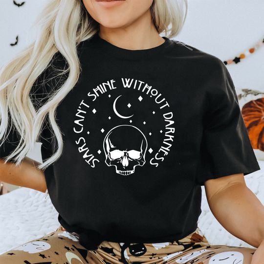 Discover Stars Can't Shine Without Darkness Halloween Shirt, Spooky T-shirt, Funny & Festive Apparel, scary shirts, Halloween shirts for Men Women