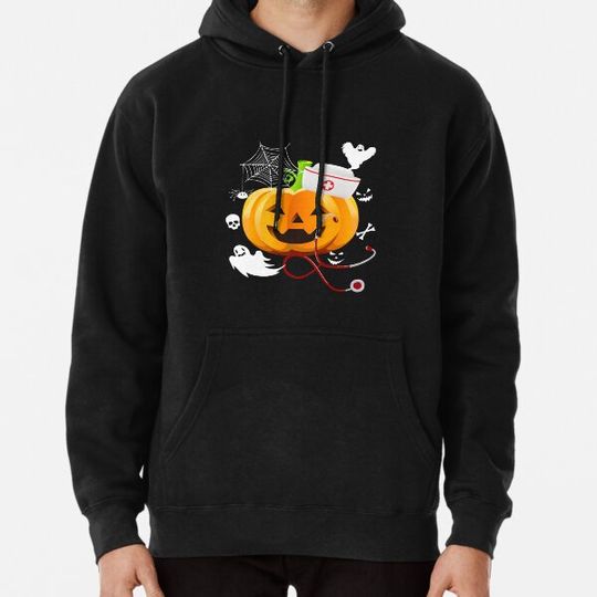 Discover Nurse Pumpkin Horror Spooky Hospital Hoodies