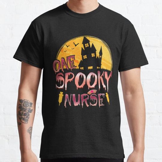 Discover Halloween One Spooky Nurse Costume Thanksgiving Women Men T-shirts
