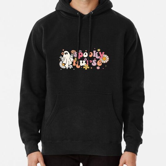 Discover Floral Spooky Nurse Ghost Student Halloween Hoodies