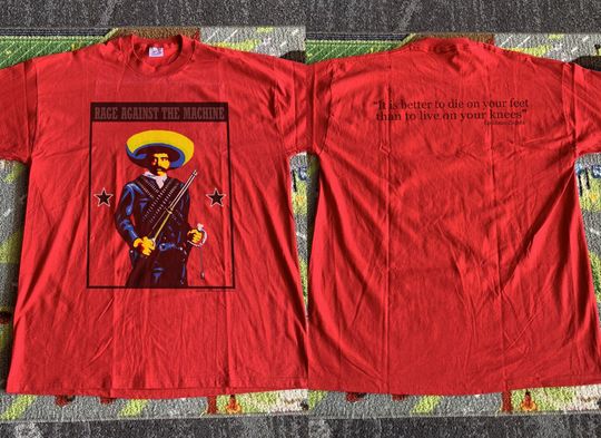 Discover Rage Against Emiliano Zapata 2000 T-Shirt, RATM Rock Band Album Concert Shirt, Emiliano Zapata Shirt, Gift for Halloween